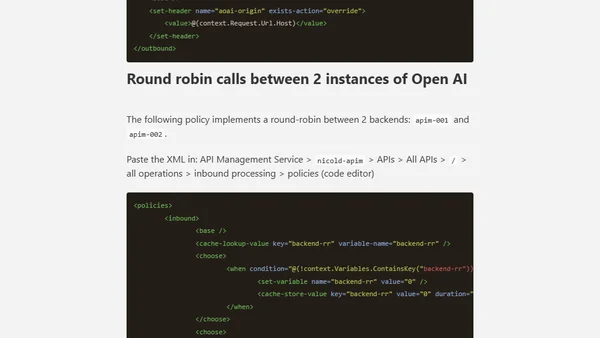 Azure Open AI recipes for Azure API Management Service