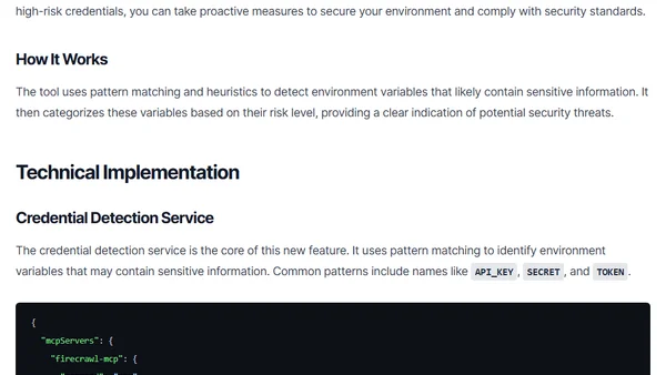 Secure Your MCP Servers with Environment Variable Risk Assessment