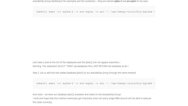 Azure Arc enabled Data Services, part 11 – SQL Managed Instance Availability Group