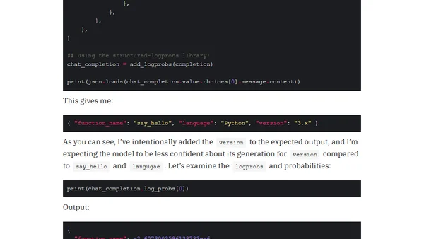 Add Logprobs to Openai Structured Output