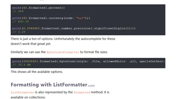 New approach to formatters in iOS 15