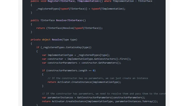 Simple DI - Container