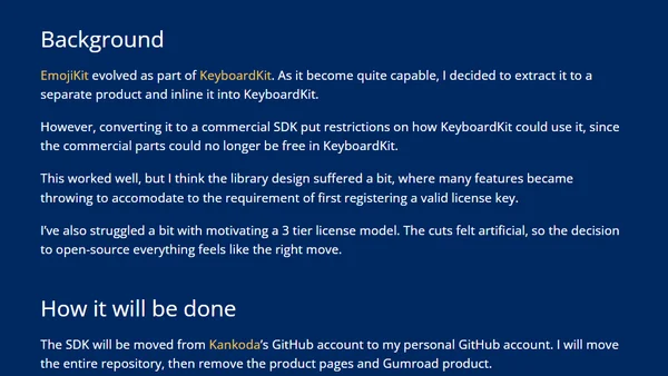 EmojiKit goes open-source