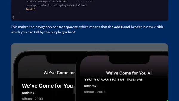 Adding a sticky header to a SwiftUI ScrollView