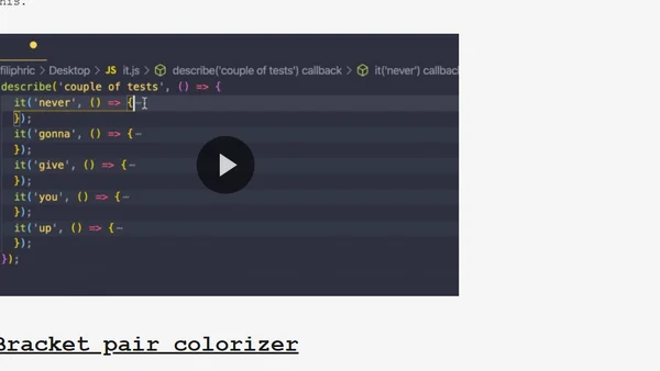 My favourite VS Code extensions for writing tests in Cypress