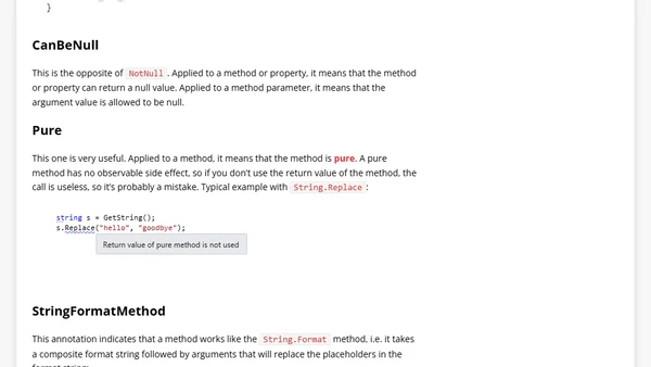 Leveraging ReSharper annotations