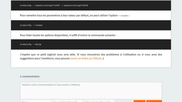 Configurer la souris SteelSeries Rival 100 sous Linux