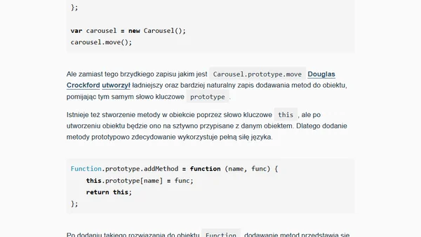 Dodawanie metody do obiektu Function poprzez "addMethod"