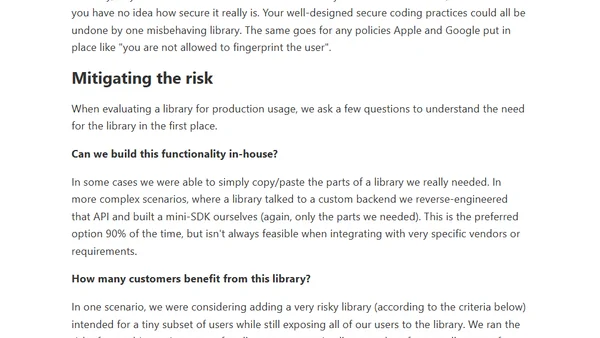 Third-party libraries are no party at all
