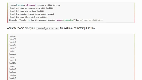 Making a Reddit + twitter Bot