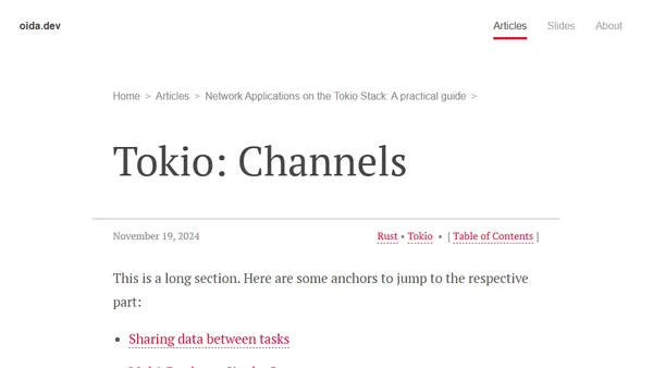Tokio: Channels