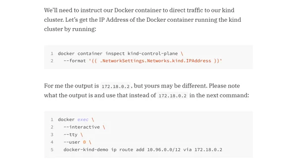 Using Docker to Resolve Kubernetes Services in a kind Cluster