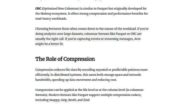 Introduction to Data Engineering Concepts | Storage Formats and Compression