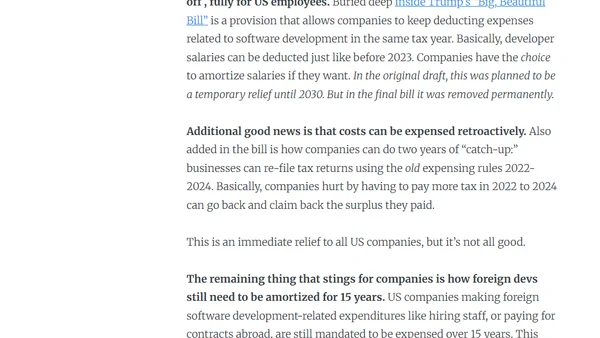 The Pulse: Section 174 is reversed! Mostly, that is