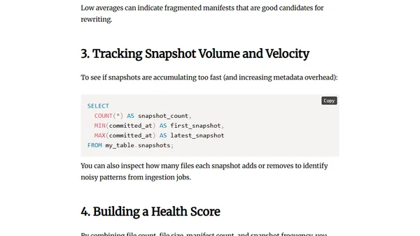 Using Iceberg Metadata Tables to Determine When Compaction Is Needed