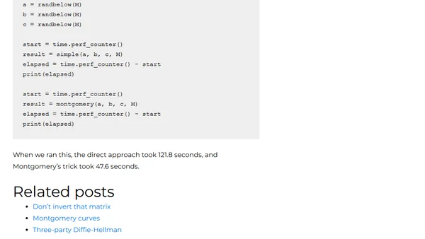 Efficiently computing multiple modular inverses at once