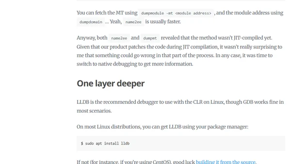 Debugging a native deadlock in a .NET Linux application