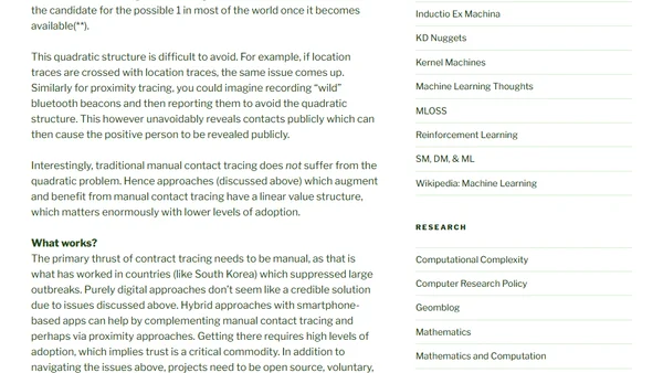 Critical issues in digital contract tracing