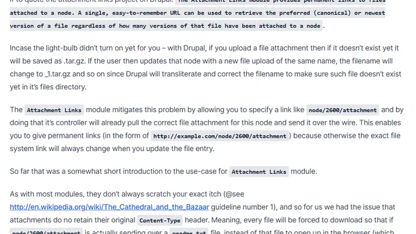 Attachment Links module for Drupal fixes for in-browser downloads