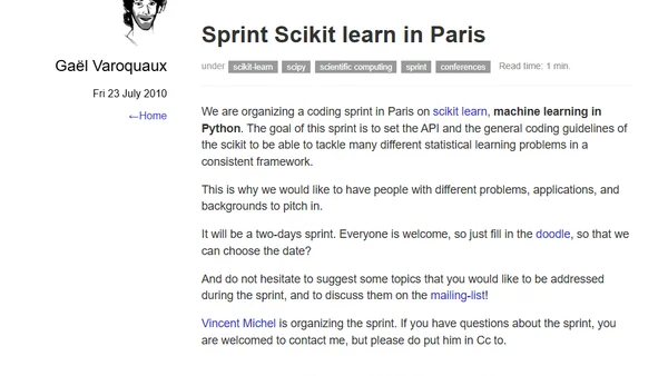 Sprint Scikit learn in Paris