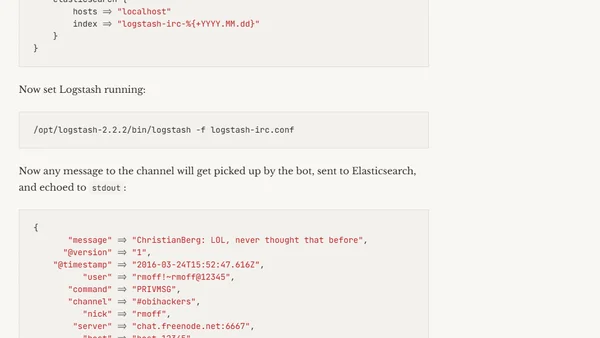 My latest IRC client : Kibana