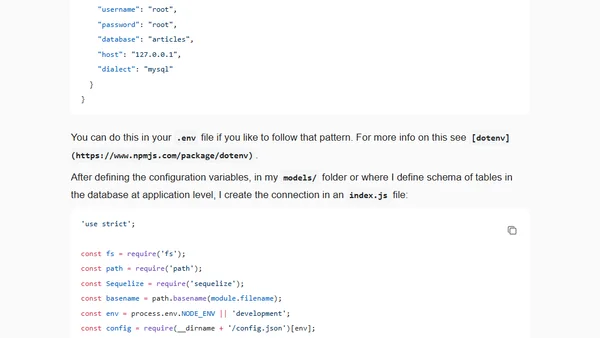 Getting Started with Sequelize for Nodejs Applications