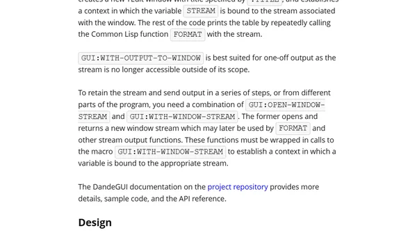 DandeGUI, a GUI library for Medley Interlisp
