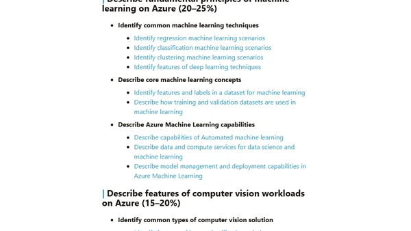 Exam AI-900: Microsoft Azure AI Fundamentals Study Guide 2024