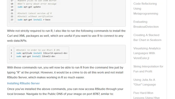 Instructions for Installing & Using R on Amazon EC2