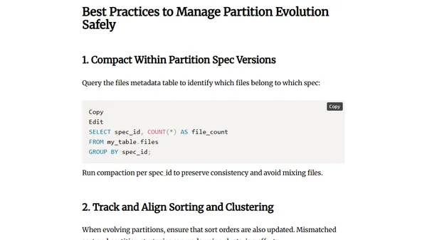 Hidden Pitfalls — Compaction and Partition Evolution in Apache Iceberg