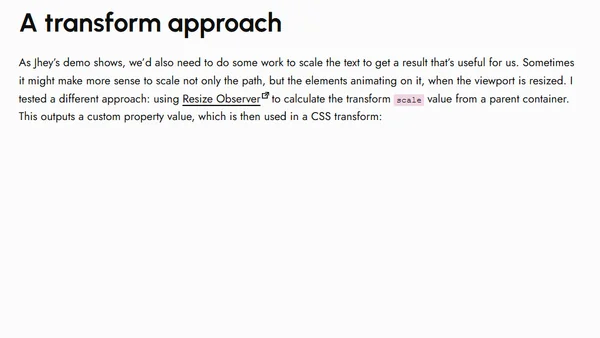 Different Approaches to Responsive CSS Motion Path