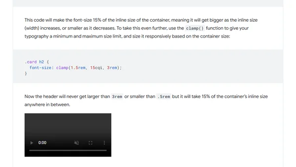 Working with container queries today