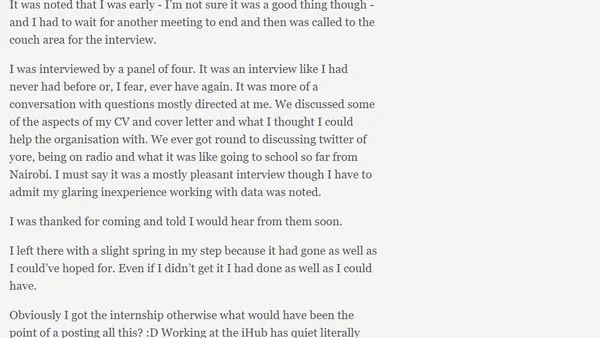 Getting to iHub: The Interview