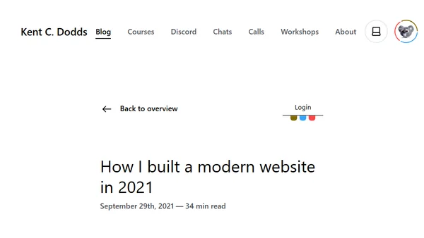 How I built a modern website in 2021
