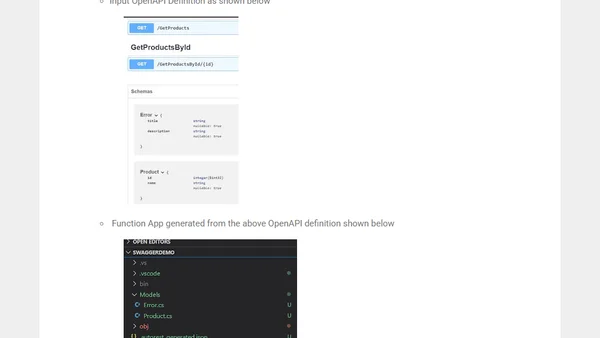 How to create Azure Function from OpenAPI/Swagger definition?