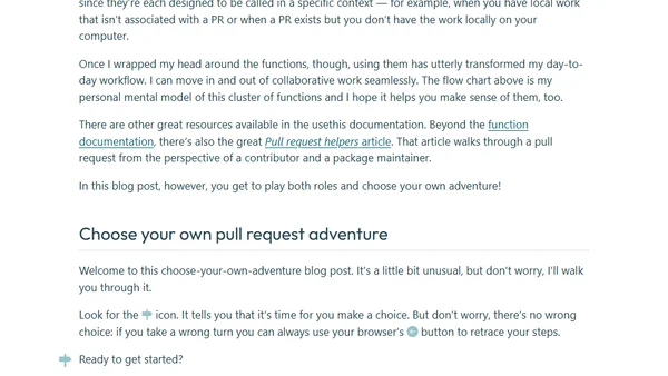 Pull Request Flow with usethis