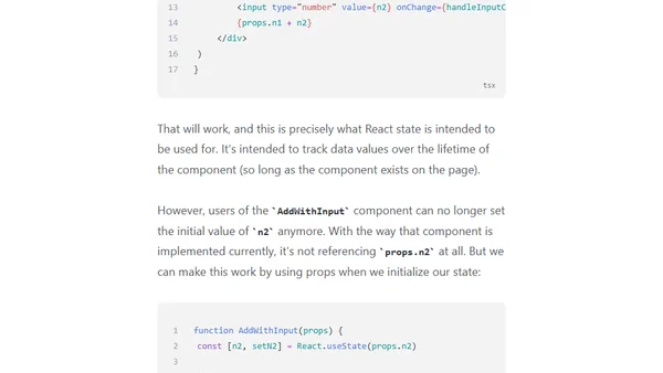 React Fundamentals: Props vs State