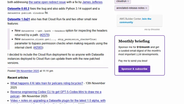 Open redirect endpoint in Datasette prior to 0.65.2 and 1.0a21