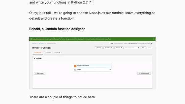AWS Made Simple: Create an AWS Lambda function from scratch