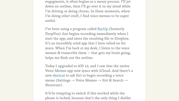 Hey Siri, take a memo