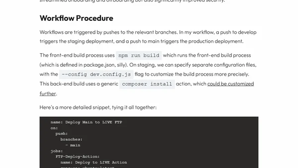 Automating a Full-Stack, Multi-Environment Deployment Pipeline