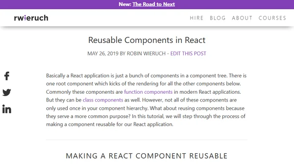 Reusable Components in React