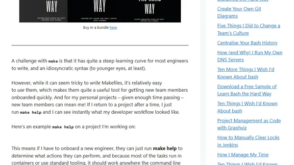 In Praise of Low Tech DevEx