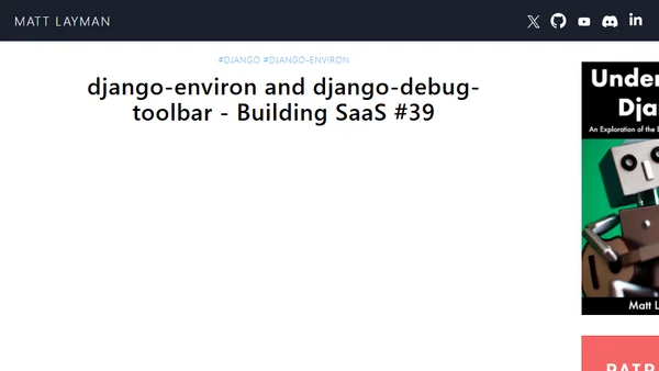 django-environ and django-debug-toolbar - Building SaaS #39