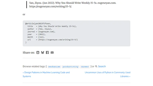 Why You Should Write Weekly 15-5s
