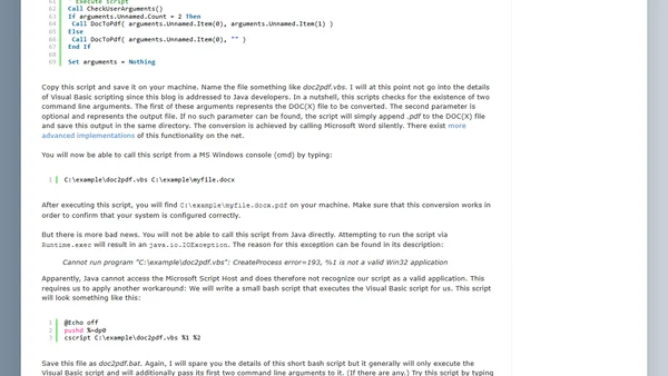 Converting Microsoft DOC or DOCX files into PDF using Java without contortions