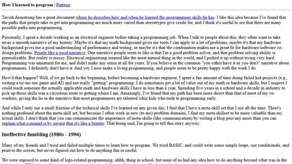 How I learned to program