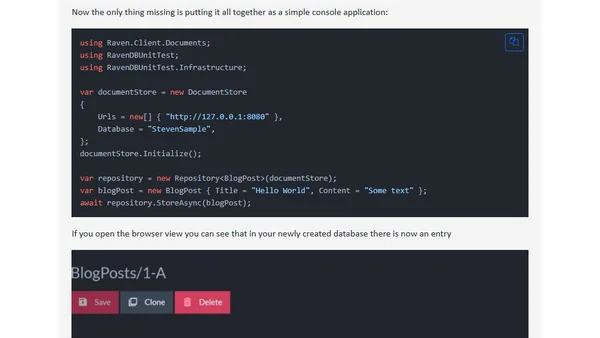 How to unit test a RavenDB