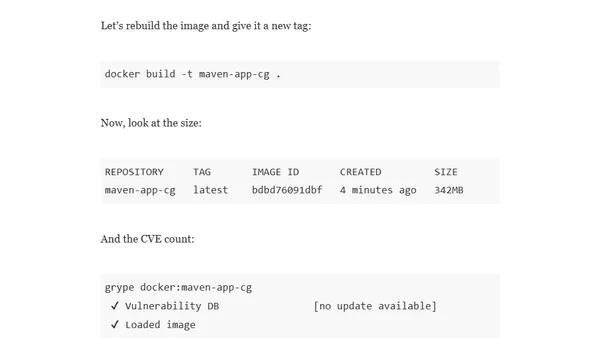 Building minimal and low CVE images for Java