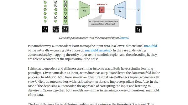 Autoencoders and Diffusers: A Brief Comparison